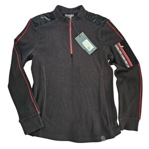 Dolcezza Black and Red Women's Crew Neck Sweater